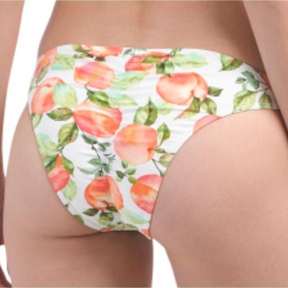 BCBG Generation Women's Peachy Lace Up Top & Ruched Bikini Bottom Size Large - Picture 6 of 16